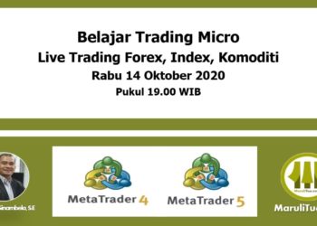 Belajar Trading Micro  Live Trading Forex, Index, Komoditi. Rabu 14 Oktober 2020