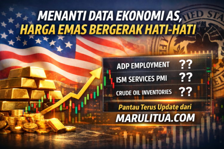Menanti Data Ekonomi A.S, Harga Emas Bergerak Hati-Hati