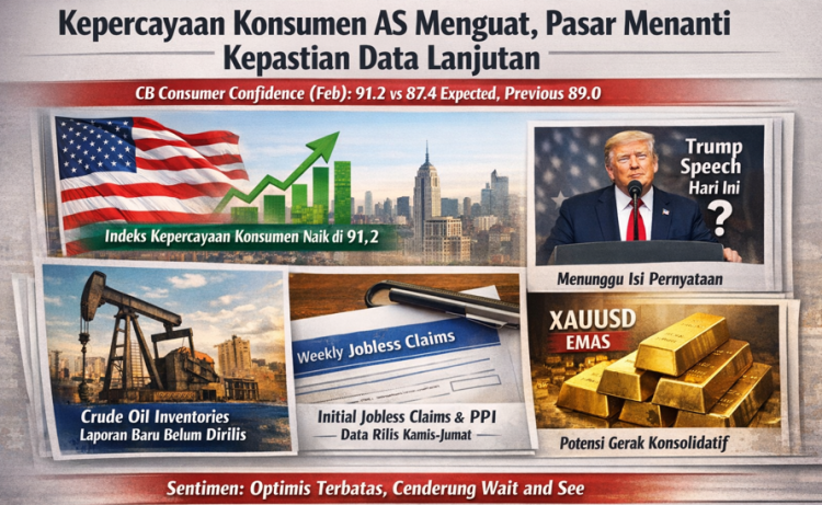 Kepercayaan Konsumen A.S Menguat, Pasar Masih Menunggu Kepastian Data Lanjutan