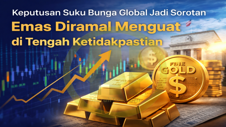 Emas Bergerak Fluktuatif di Tengah Ketidakpastian, Pasar Menanti Keputusan Suku Bunga